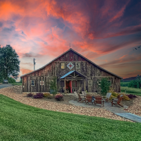 Image of The Barn at Blueberry Hill, just one of the spectacular Yadkin Valley Wedding Venues near Chestnut Branch Farm and Cabin